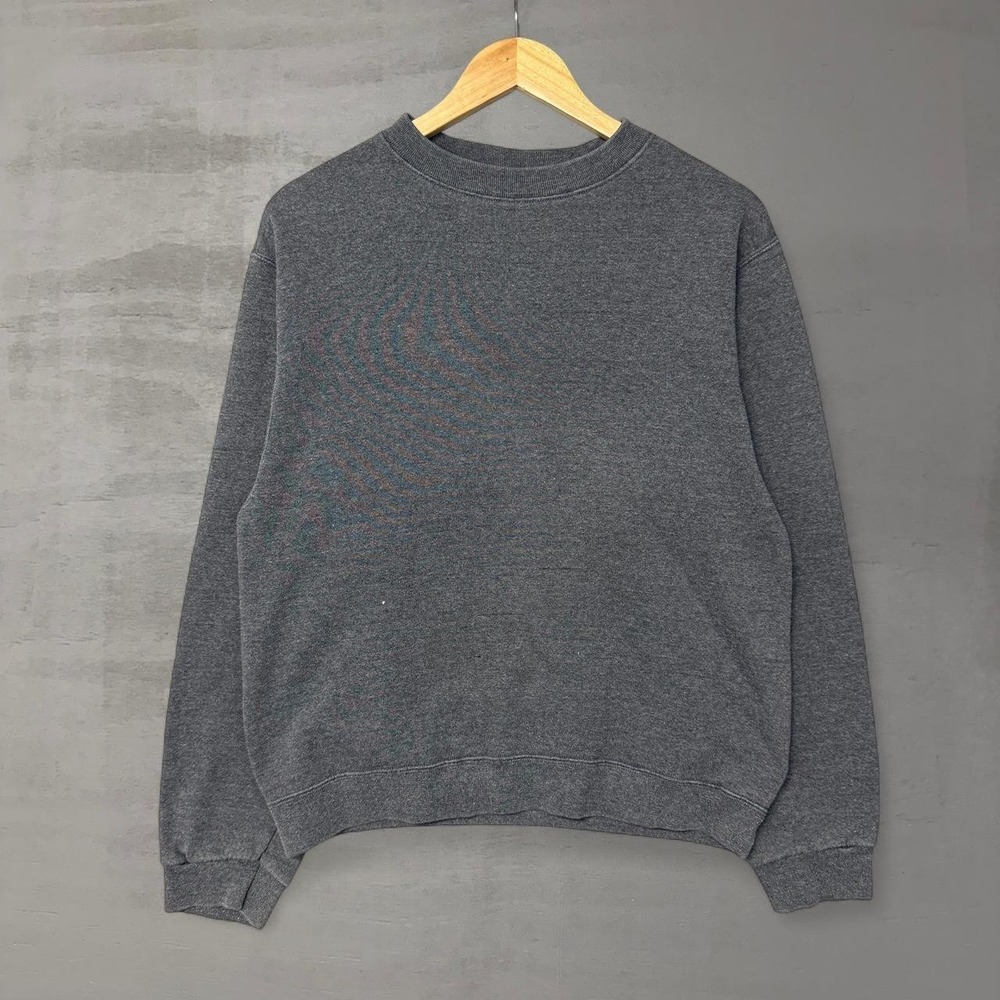 Vintage Grey Russell Blank‎ Pullover Crewneck Essential Sweatshirt Large